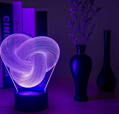 Abstract Twist LED Light