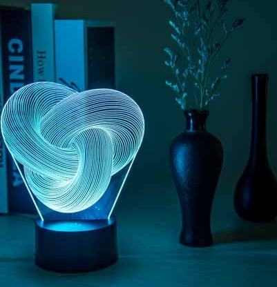 Abstract Twist LED Light