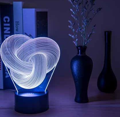 Abstract Twist LED Light