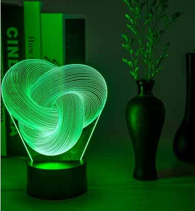 Abstract Twist LED Light